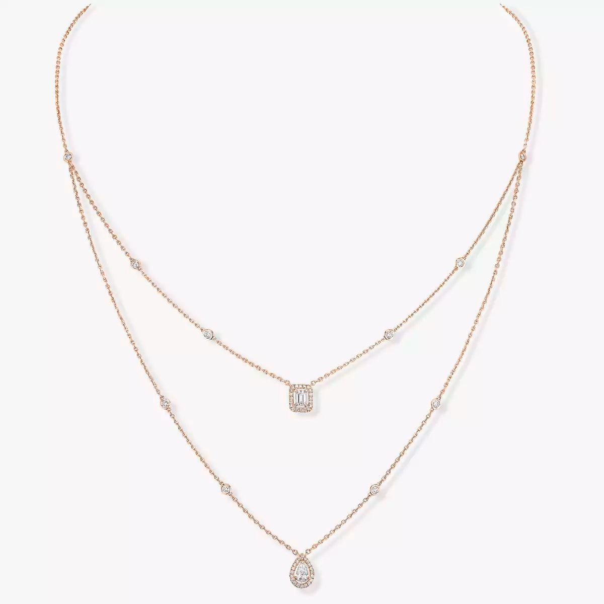 [Shinejoy]Diamond Necklace My Twin 2 Rows
