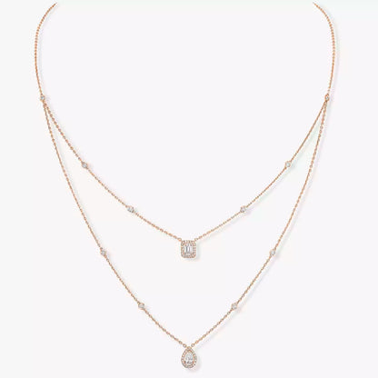[Shinejoy]Diamond Necklace My Twin 2 Rows
