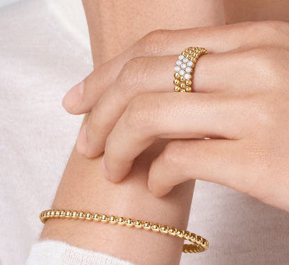 [Shinejoy]Three-row diamond ring