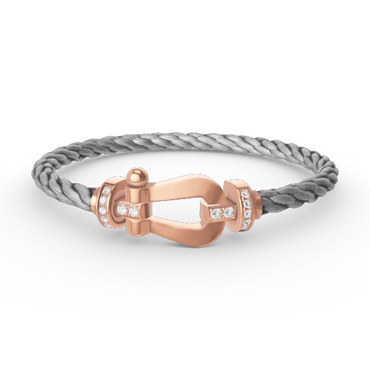 [Shinejoy]FORCE LARGE HORSESHOE HALF DIAMOND BRACELET ROSE GOLD