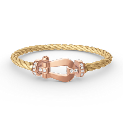 [Shinejoy]FORCE LARGE HORSESHOE HALF DIAMOND BRACELET ROSE GOLD