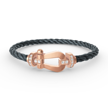 [Shinejoy]FORCE LARGE HORSESHOE HALF DIAMOND BRACELET ROSE GOLD