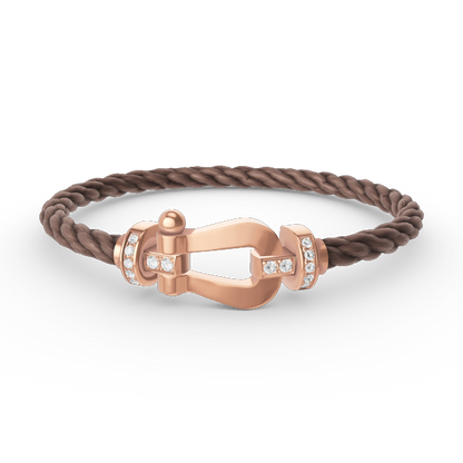 [Shinejoy]FORCE LARGE HORSESHOE HALF DIAMOND BRACELET ROSE GOLD