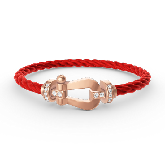 [Shinejoy]FORCE LARGE HORSESHOE HALF DIAMOND BRACELET ROSE GOLD
