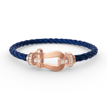 [Shinejoy]FORCE LARGE HORSESHOE HALF DIAMOND BRACELET ROSE GOLD