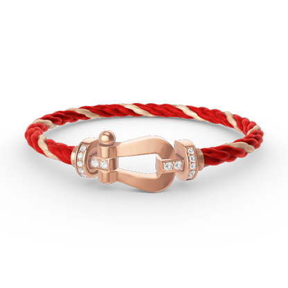 [Shinejoy]FORCE LARGE HORSESHOE HALF DIAMOND BRACELET ROSE GOLD