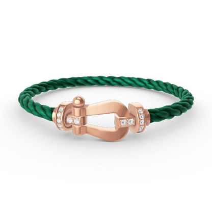 [Shinejoy]FORCE LARGE HORSESHOE HALF DIAMOND BRACELET ROSE GOLD