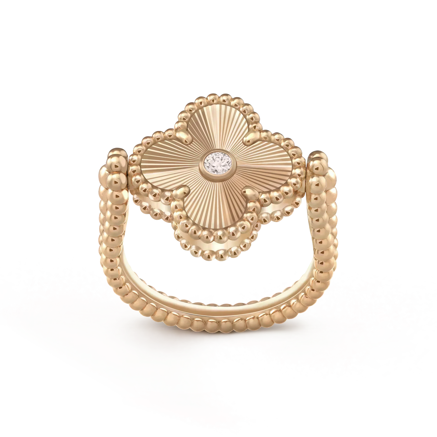 [Shinejoy]CLOVER RIVERSIBLE ROSE GOLD RING