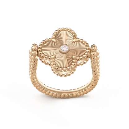 [Shinejoy]CLOVER RIVERSIBLE ROSE GOLD RING