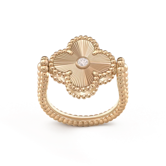 [Shinejoy]CLOVER RIVERSIBLE ROSE GOLD RING