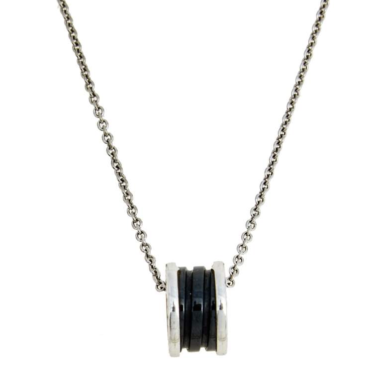 [Shinejoy]ZERO 1 BLACK CERAMIC SILVER NECKLACE