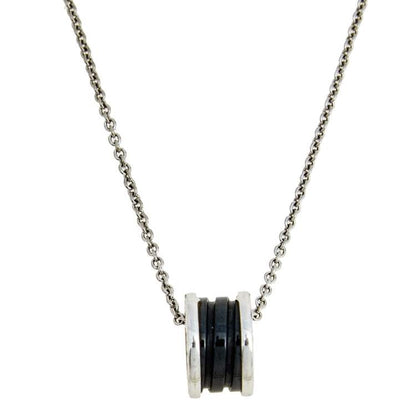 [Shinejoy]ZERO 1 BLACK CERAMIC SILVER NECKLACE