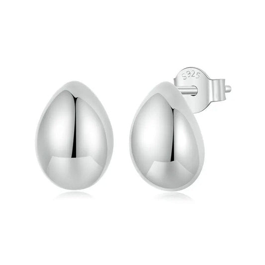 Boucles d'oreilles clous goutte d'eau brillantes hypoallergéniques en forme de goutte