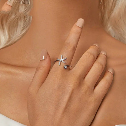 Bague ajustable Étoile de mer simple