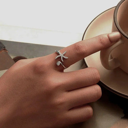 Bague ajustable Étoile de mer simple