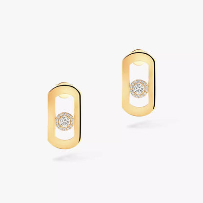 [Shinejoy]So Move Diamond Earrings in Yellow Gold