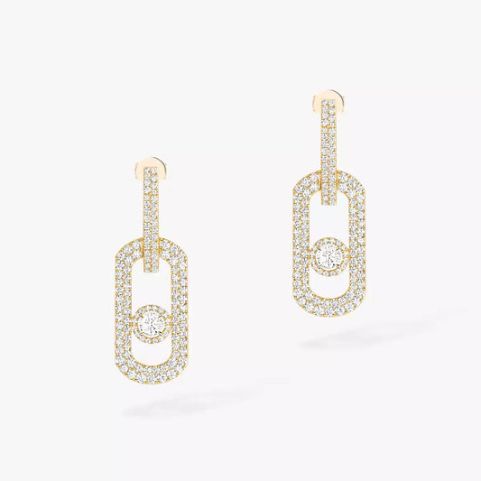 [Shinejoy]Boucles d'oreilles pendantes pavées de diamants Move XL