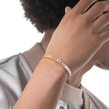 [Shinejoy]Move Noa Ciselé half pavé bangle