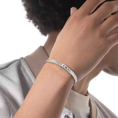 [Shinejoy]Move Noa Ciselé half pavé bangle