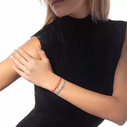 [Shinejoy]Messika Care(s) pink cord pavé bracelet