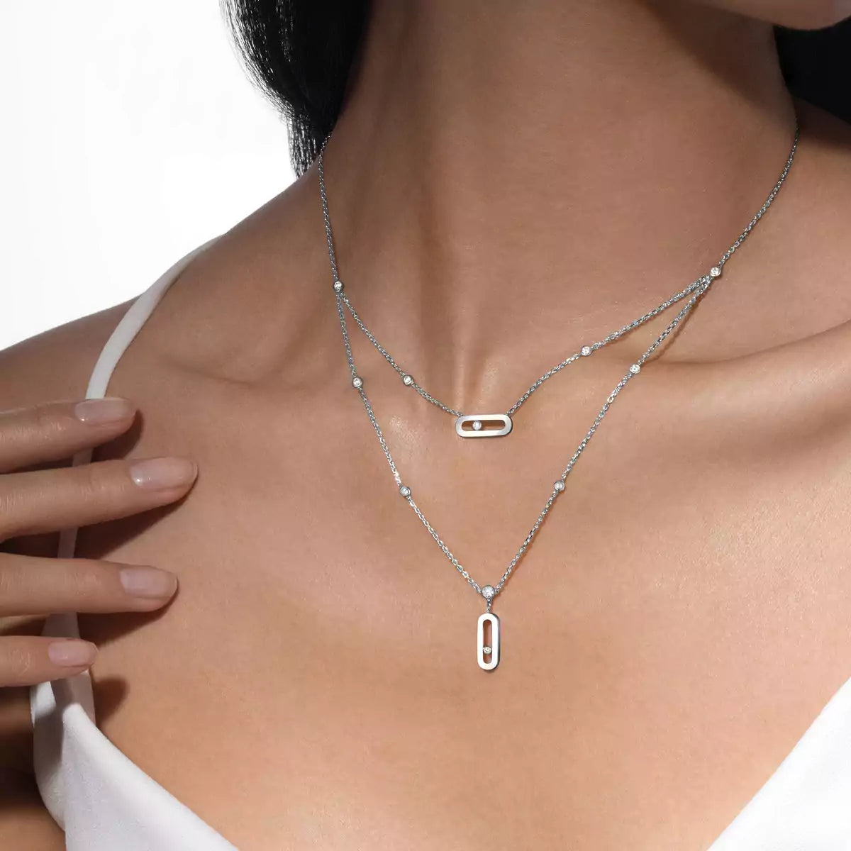 [Shinejoy] Move Uno Diamond Necklace
