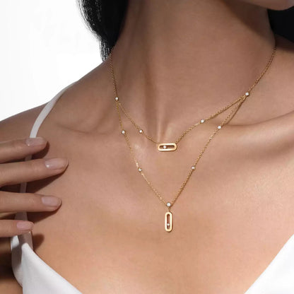 [Shinejoy] Move Uno Diamond Necklace