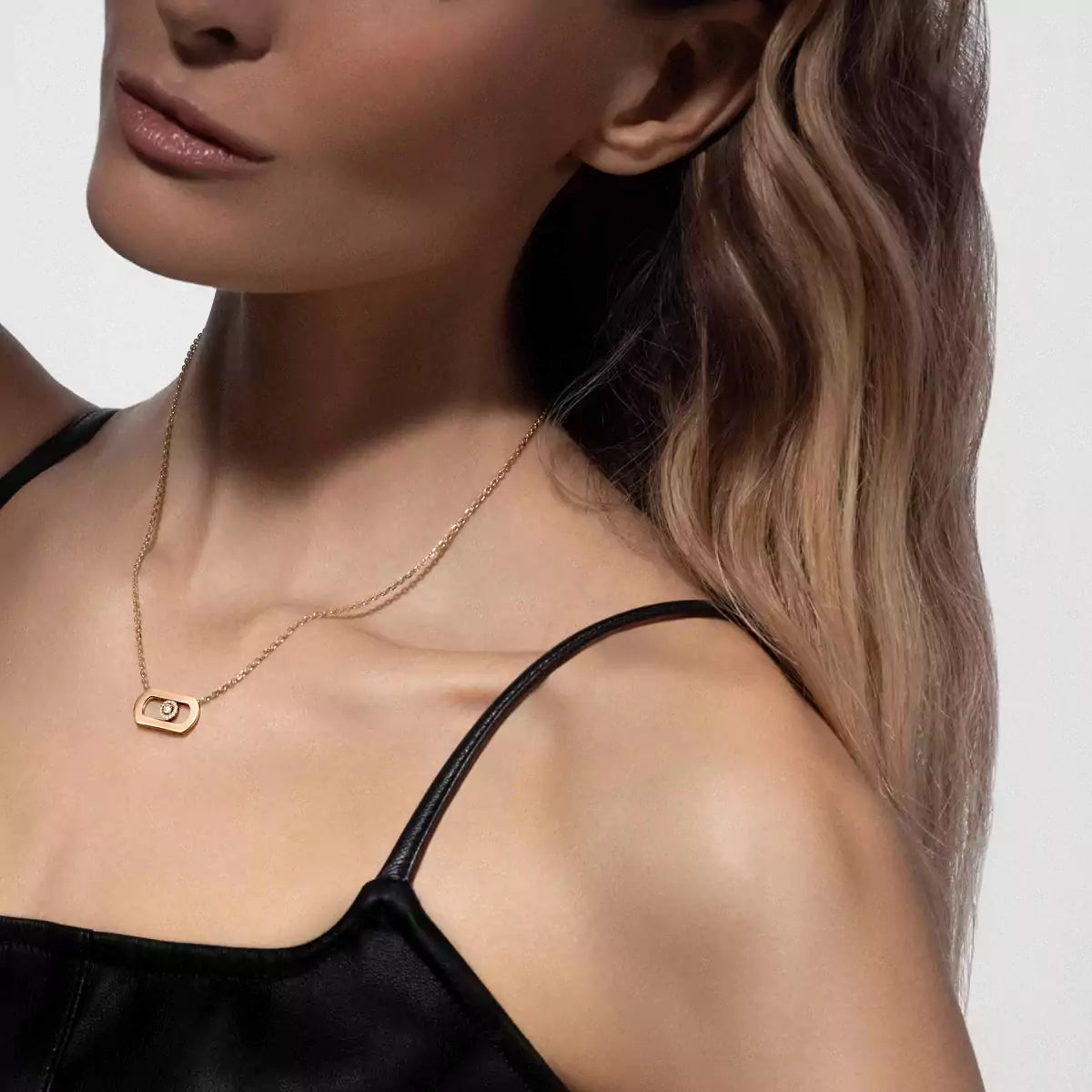 [Shinejoy]So Move Diamond Necklace in Gold