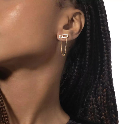 [Shinejoy]Move Uno Diamond Earrings