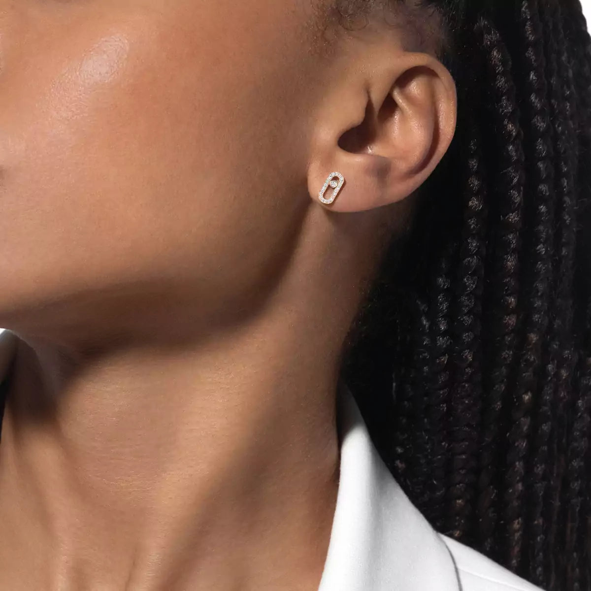 [Shinejoy]Move Uno Diamond Earrings
