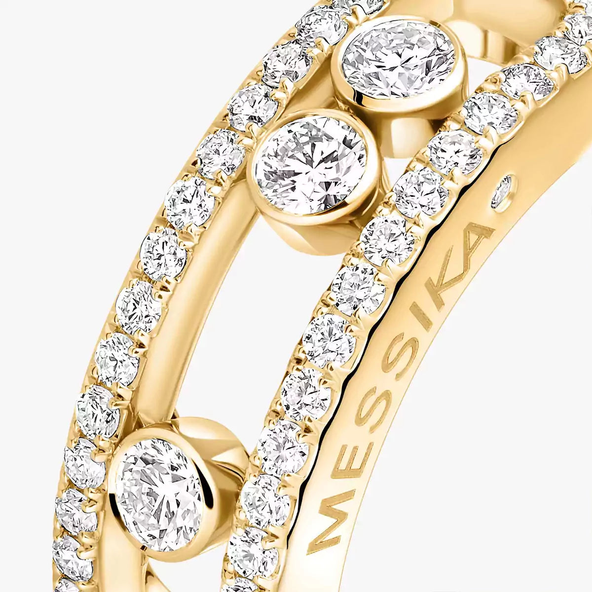 [Shinejoy] Move Gold Diamond Pave_ Ring
