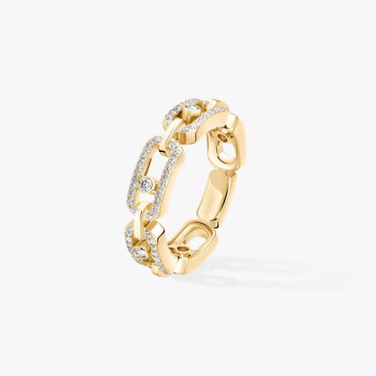 [Shinejoy]Move Link Pave_-Set Diamond Ring in Gold