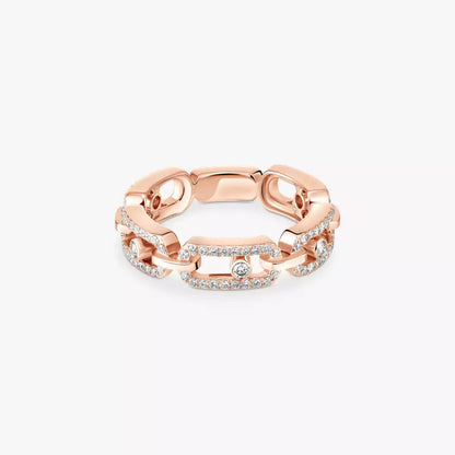 [Shinejoy]Move Link Pave_-Set Diamond Ring in Gold