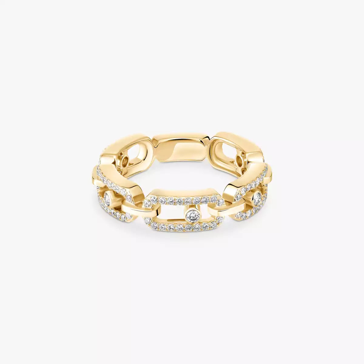 [Shinejoy]Move Link Pave_-Set Diamond Ring in Gold