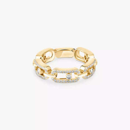 [Shinejoy]Move Link Pave_-Set Diamond Ring in Gold