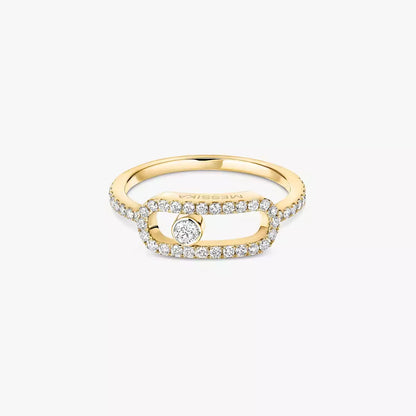 [Shinejoy]Move Uno Diamond Ring in Gold