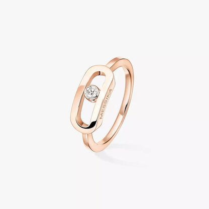 [Shinejoy]Move Uno Diamond Ring in Gold