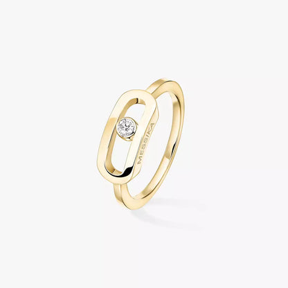 [Shinejoy]Move Uno Diamond Ring in Gold