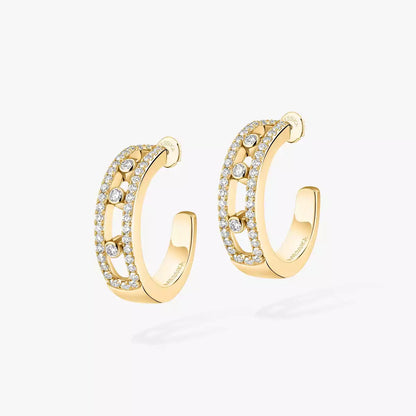 [Shinejoy]Diamond Pave_ Hoop Earrings Move