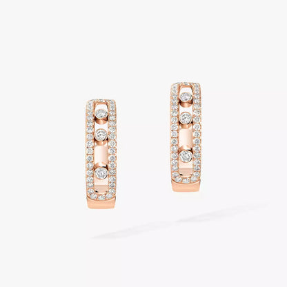 [Shinejoy]Diamond Pave_ Hoop Earrings Move