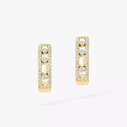 [Shinejoy]Diamond Pave_ Hoop Earrings Move