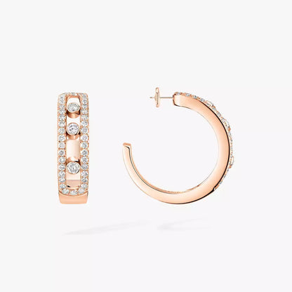 [Shinejoy]Diamond Pave_ Hoop Earrings Move