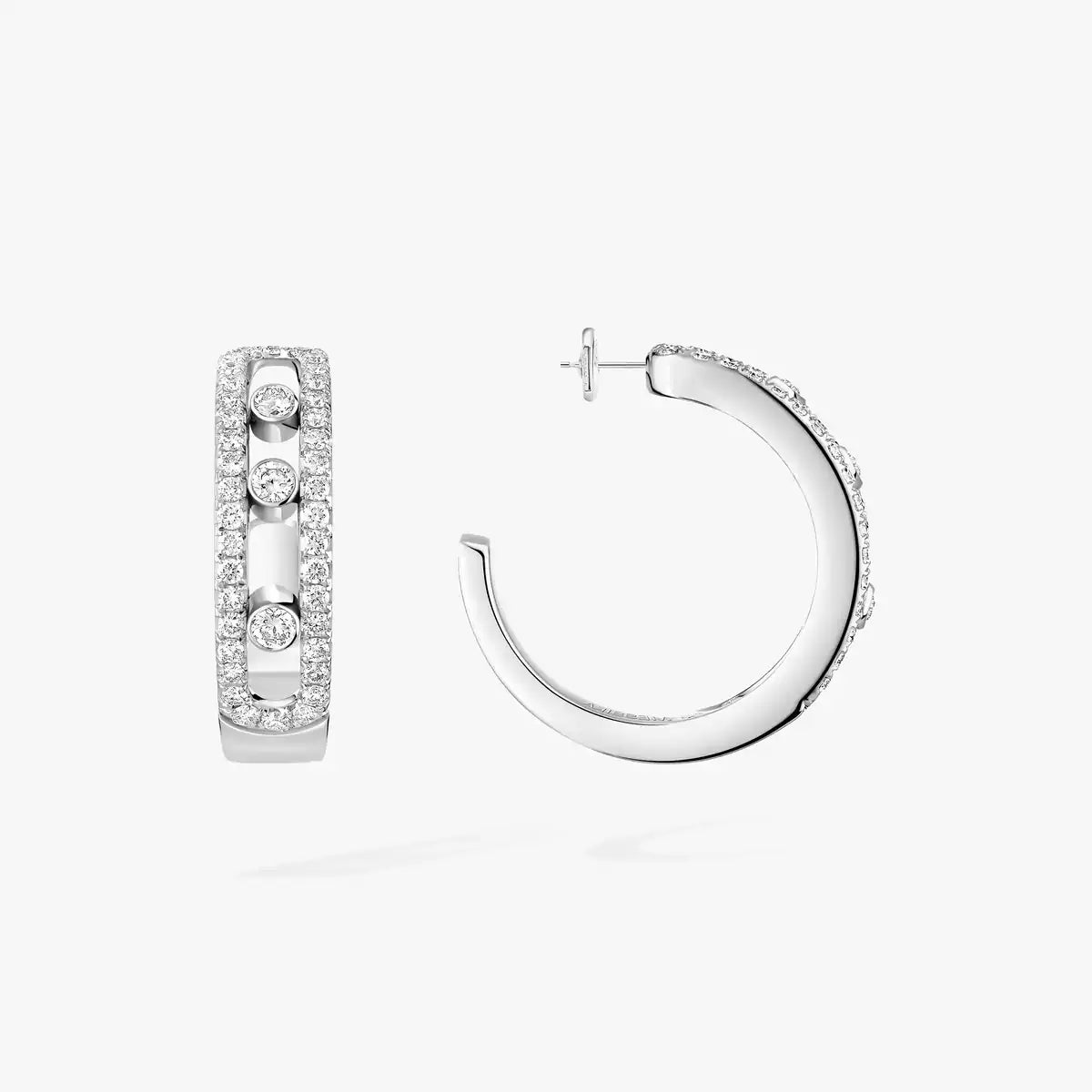 [Shinejoy]Diamond Pave_ Hoop Earrings Move