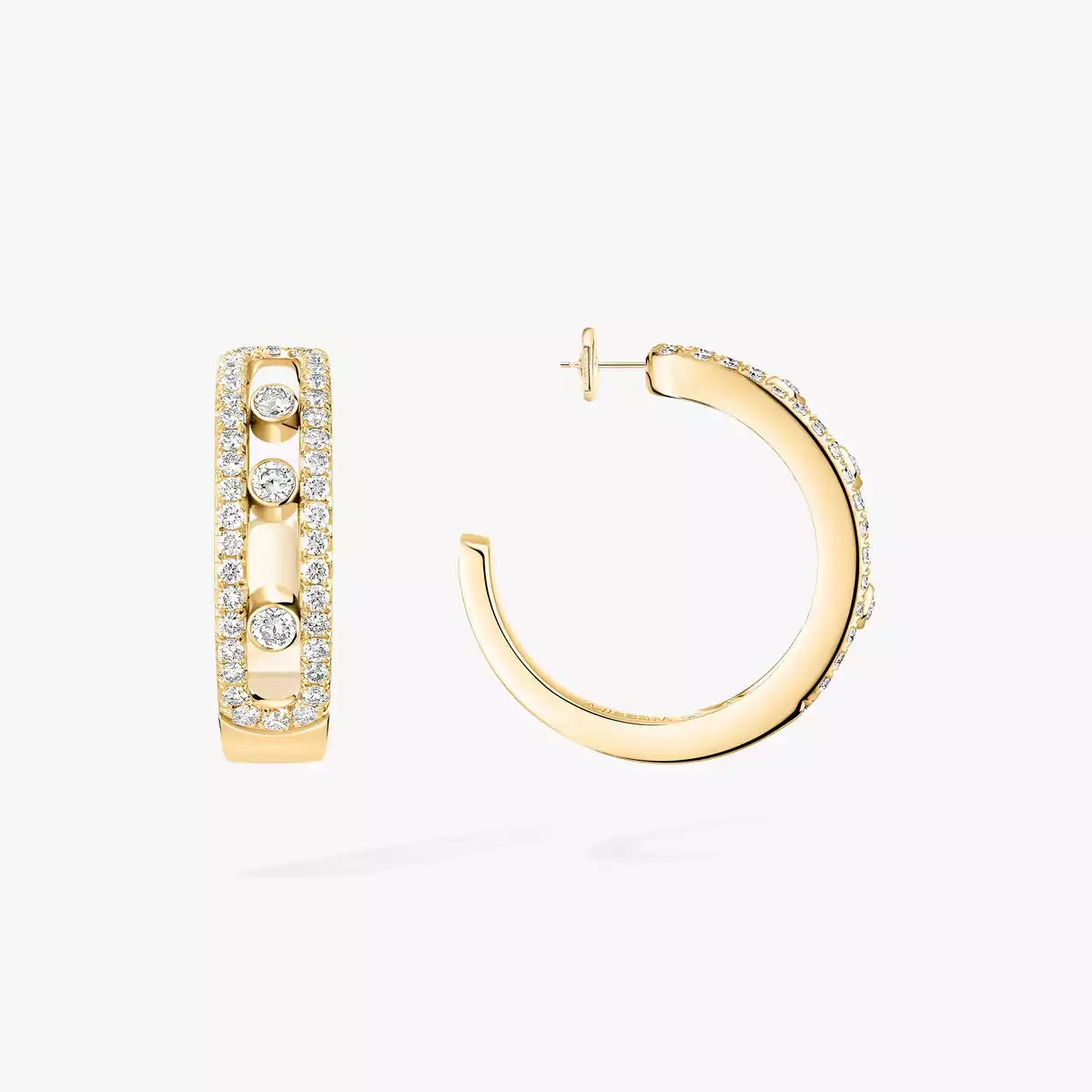 [Shinejoy]Diamond Pave_ Hoop Earrings Move