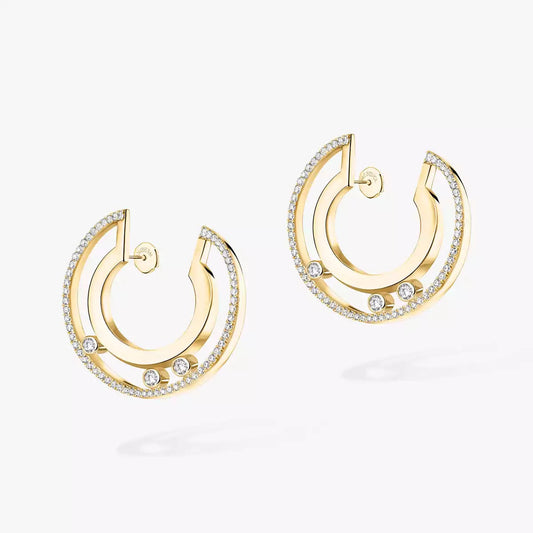 [Shinejoy]Boucles d'oreilles créoles fines en diamant Romane