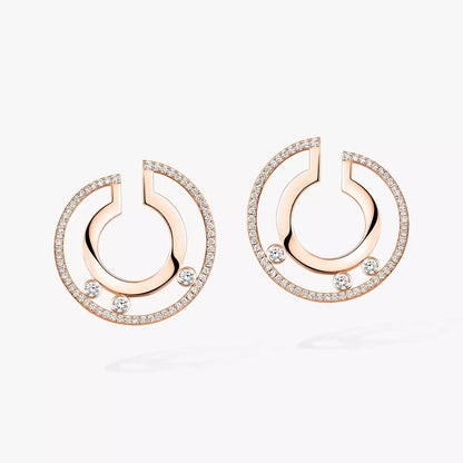 [Shinejoy]Move Romane Small Diamond Hoop Earrings