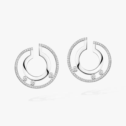[Shinejoy]Move Romane Small Diamond Hoop Earrings