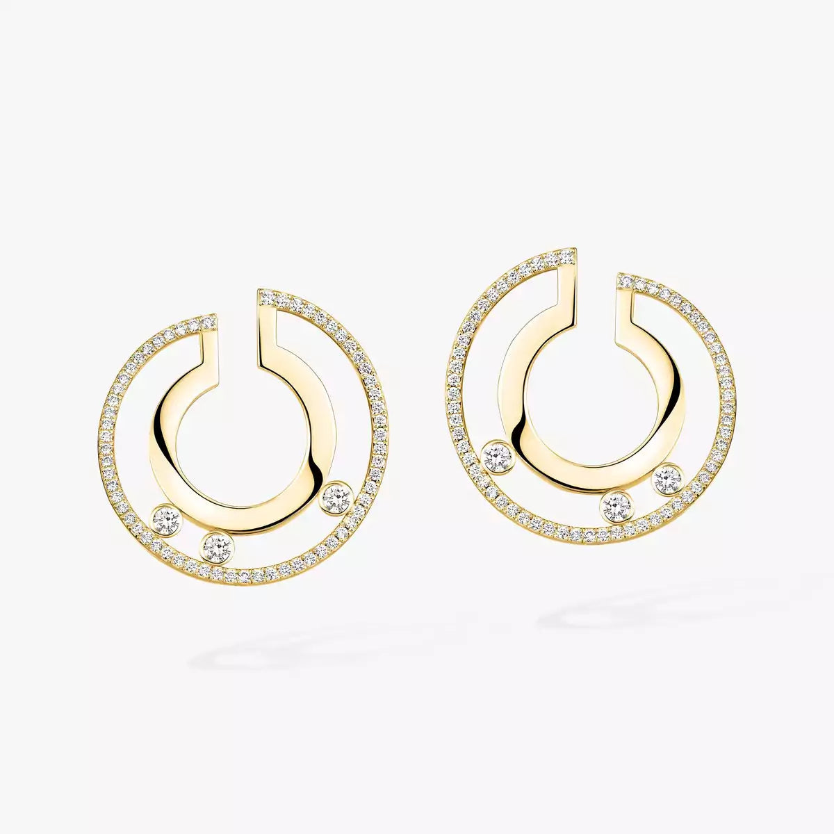 [Shinejoy]Move Romane Small Diamond Hoop Earrings