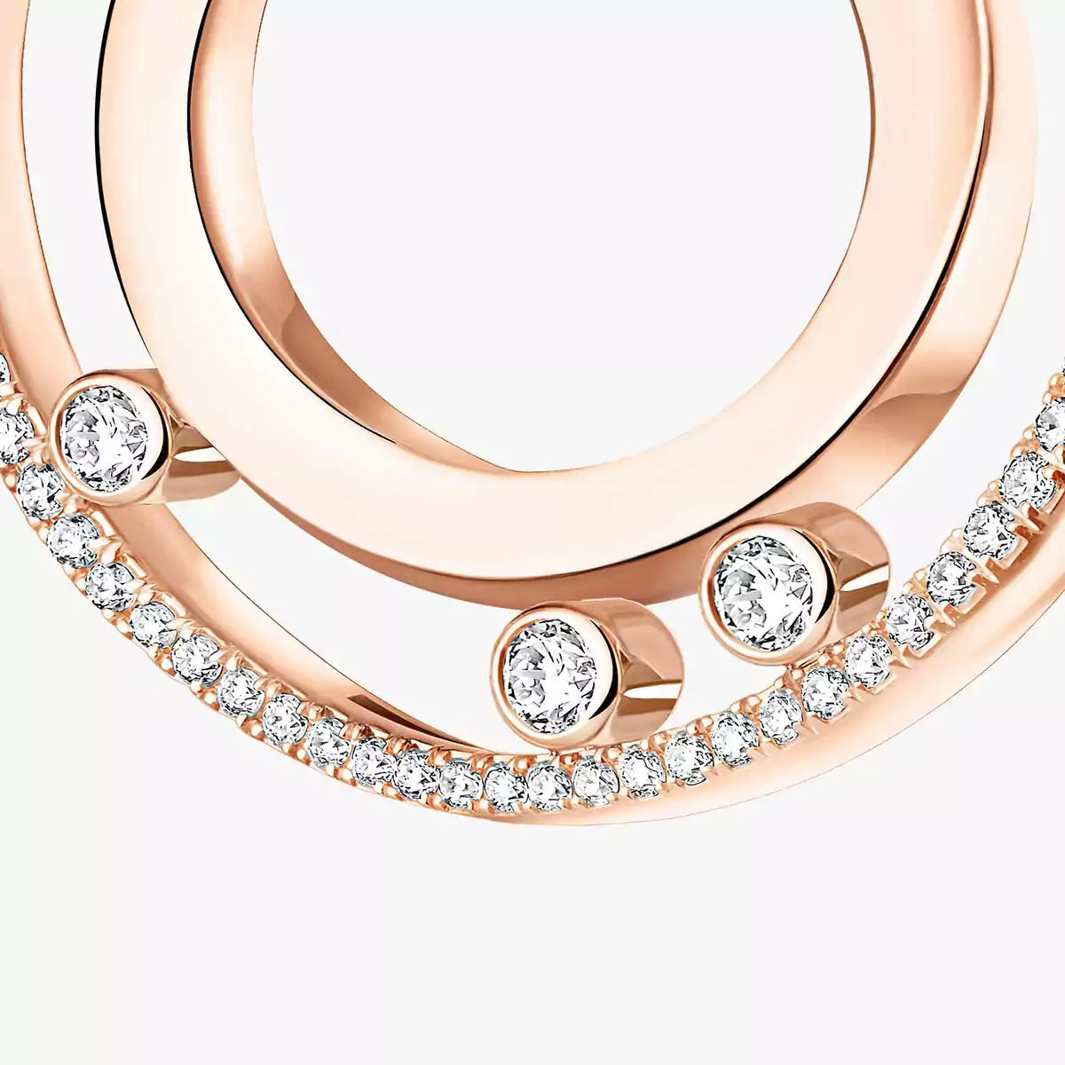 [Shinejoy]Move Romane Small Diamond Hoop Earrings