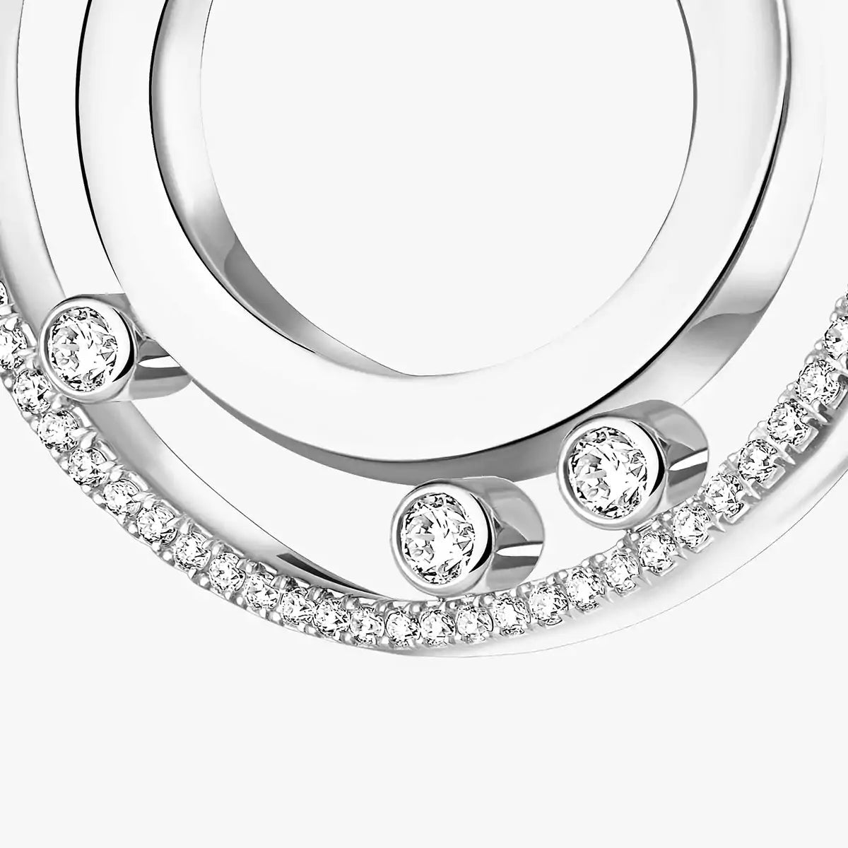[Shinejoy]Move Romane Small Diamond Hoop Earrings
