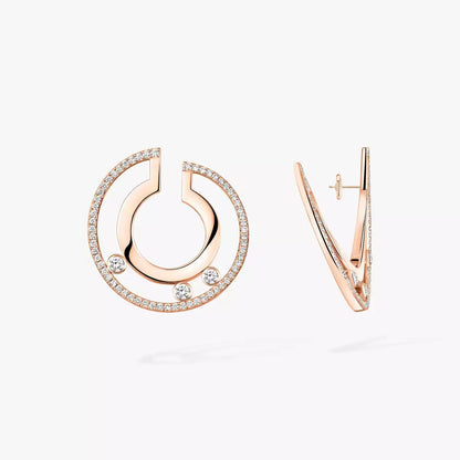 [Shinejoy]Move Romane Small Diamond Hoop Earrings